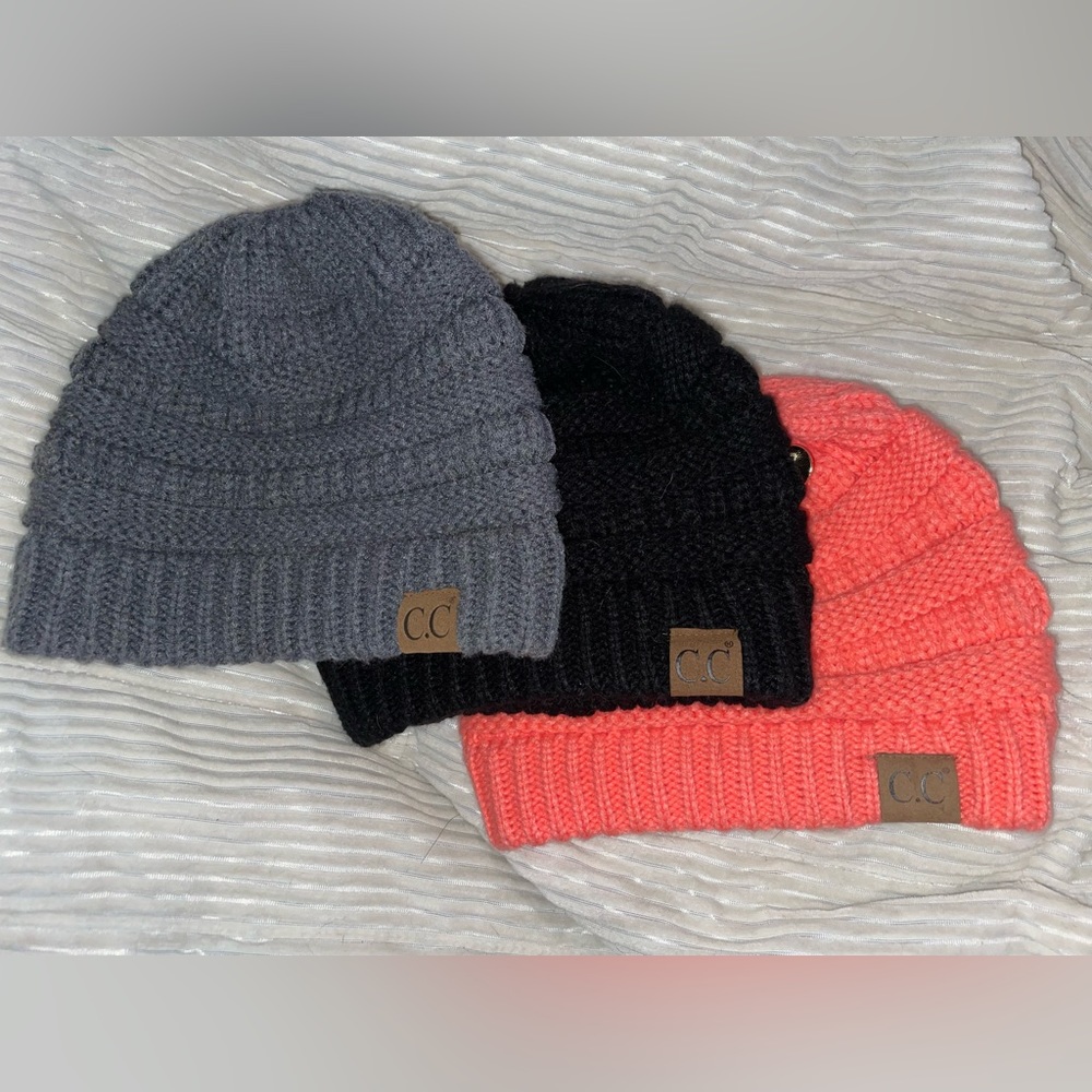 3 C.C Beanies. In great condition! $15 for all 3 together.